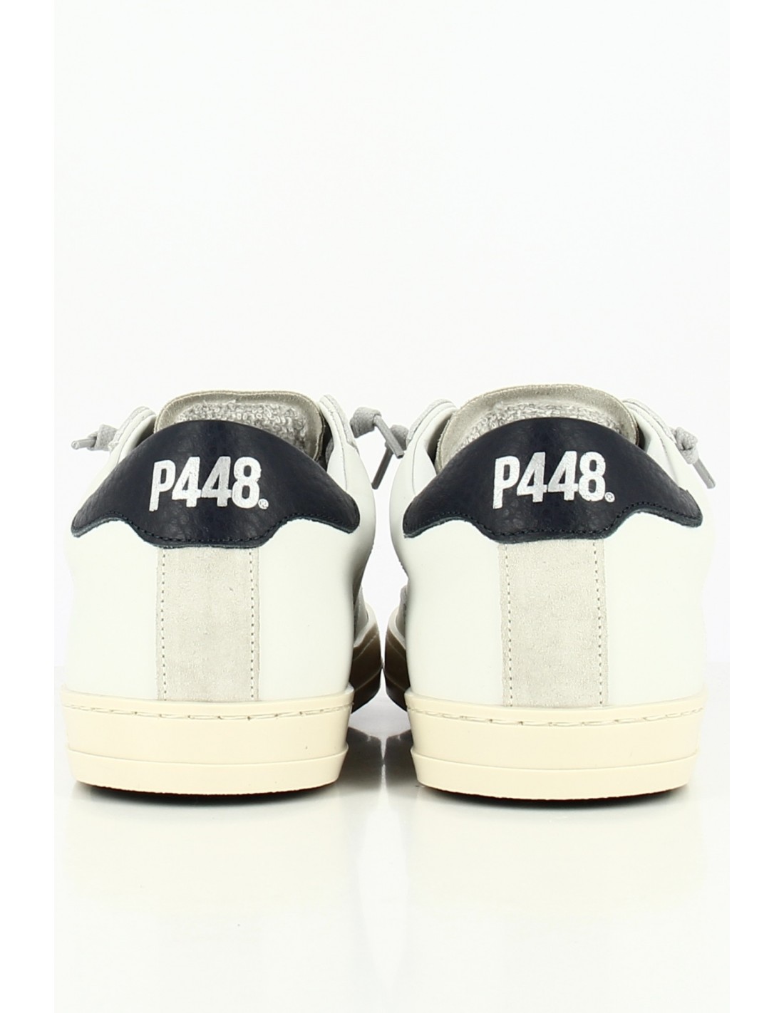 p448 Baskets de ville Homme John blanc/bleu