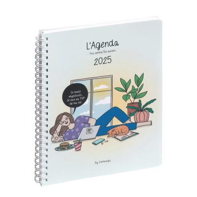 Agenda de bureau Gomargu 21S spiralé - 1 semaine sur 1 page - 15 x 21 cm - Au top - Exacompta