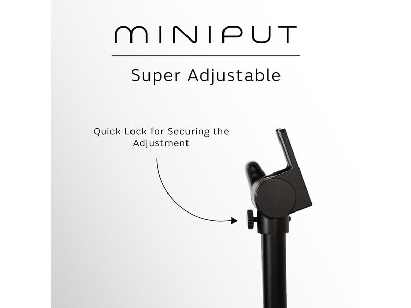 Miniput Ultraportabler Notenständer Classic Notenpult mit einem Höhenbereich von 34 cm bis 119 cm