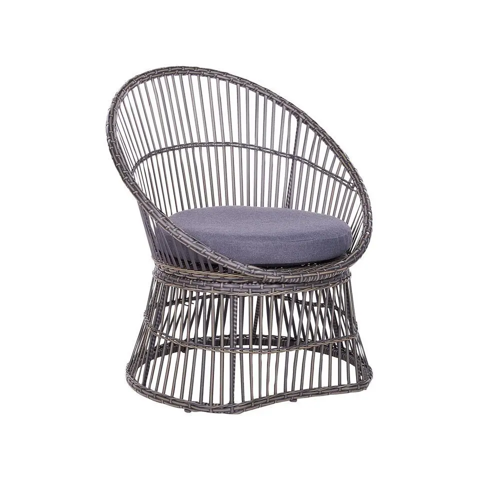 MESYNA - Bistro set - Taupe - PE rotan