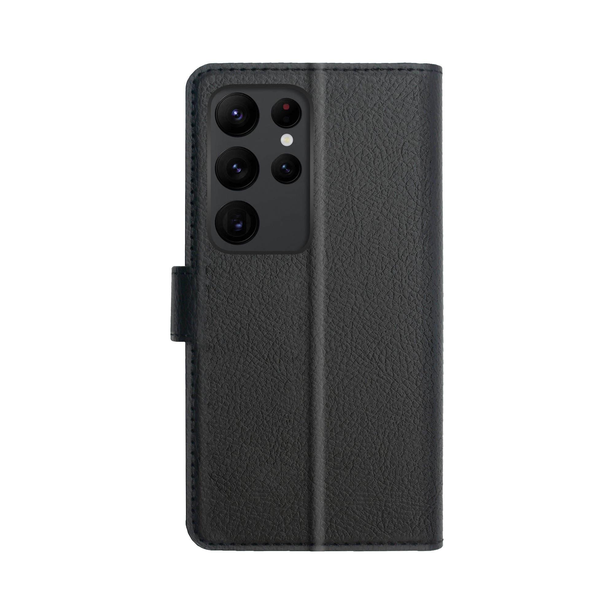 Samsung Galaxy S23 Ultra 5G Antibakterielle Slim Wallet Case Leder Tasche (52874) - Schwarz