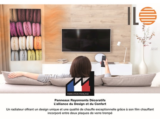 ILO - / radiateur soufflant mural/ 1250w / +28 motifs/ extra plat...