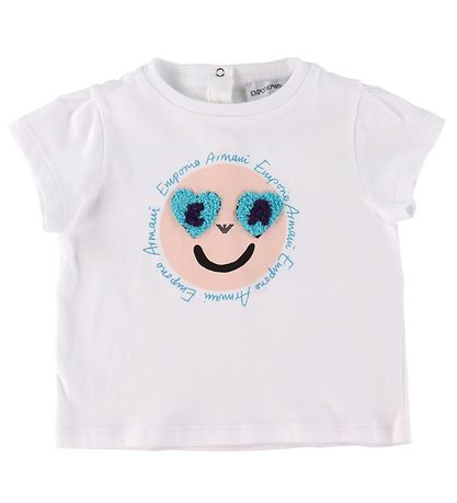 Emporio Armani T-Shirt - Weiß m. Gesicht