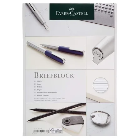 Faber-Castell Briefblock A4 liniert FSC-Mix, 50 Blatt