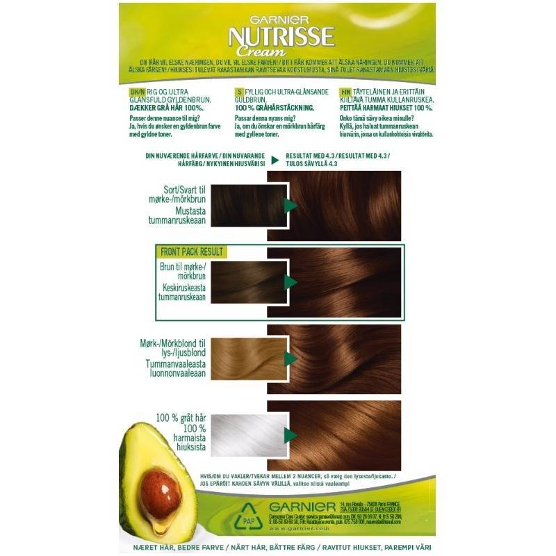 Garnier Nutrisse Cream 4.3 Goldenbrown