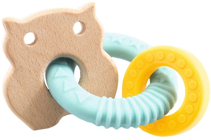 Greifling BABYBOBI mit Beißring in bunt