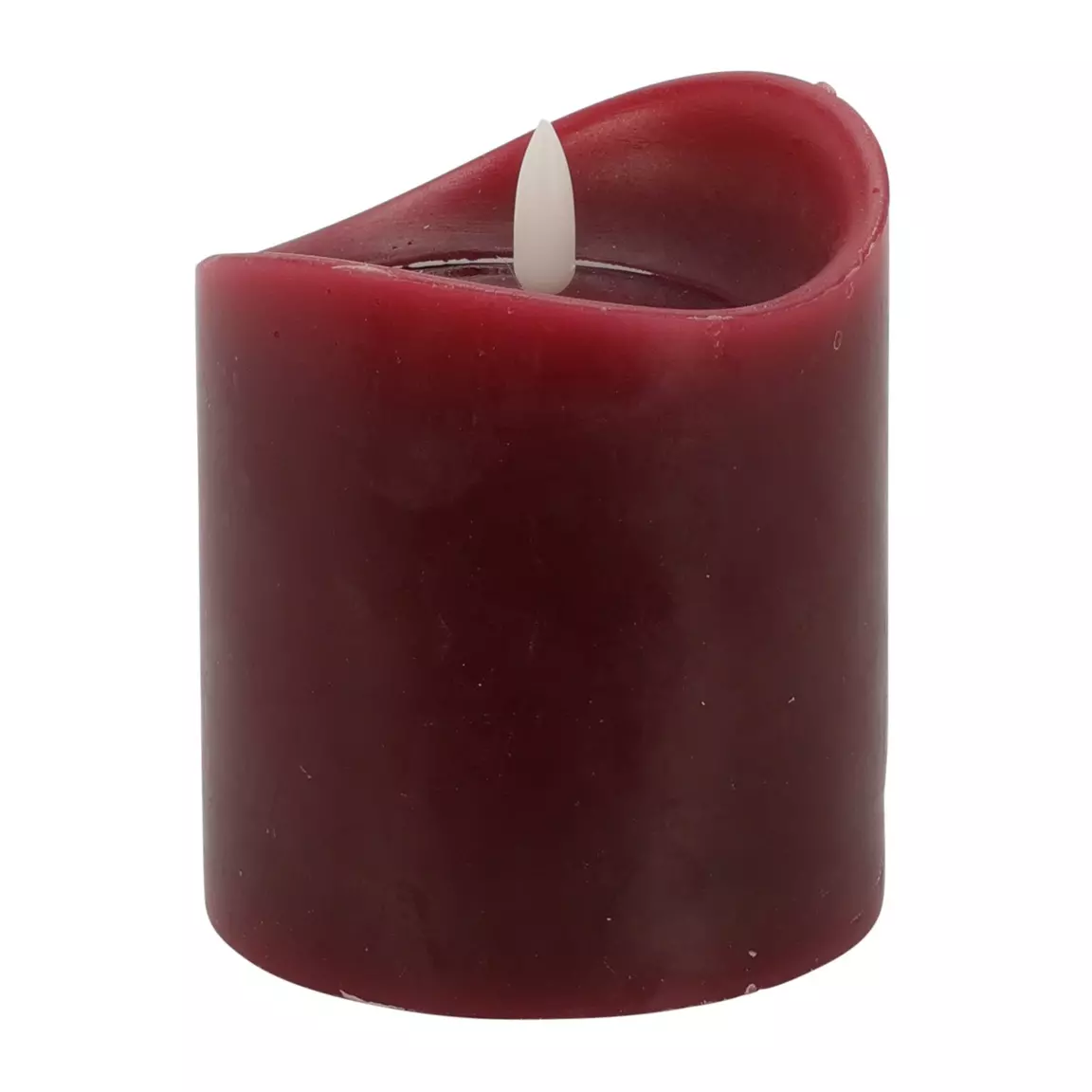 Bougie à piles LED (H10 cm) Axelle Rouge