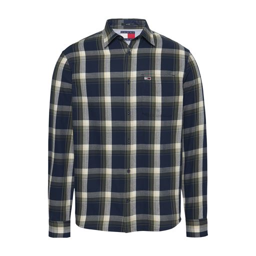 Tommy Jeans Check Flannel Skjorte, Dark Night Navy Check, XL
