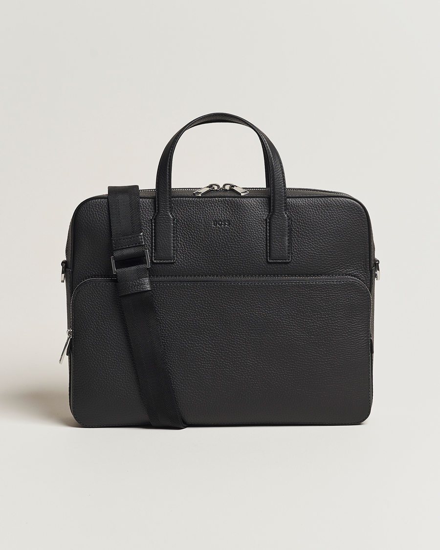 Crosstown Computer Leather Bag Black