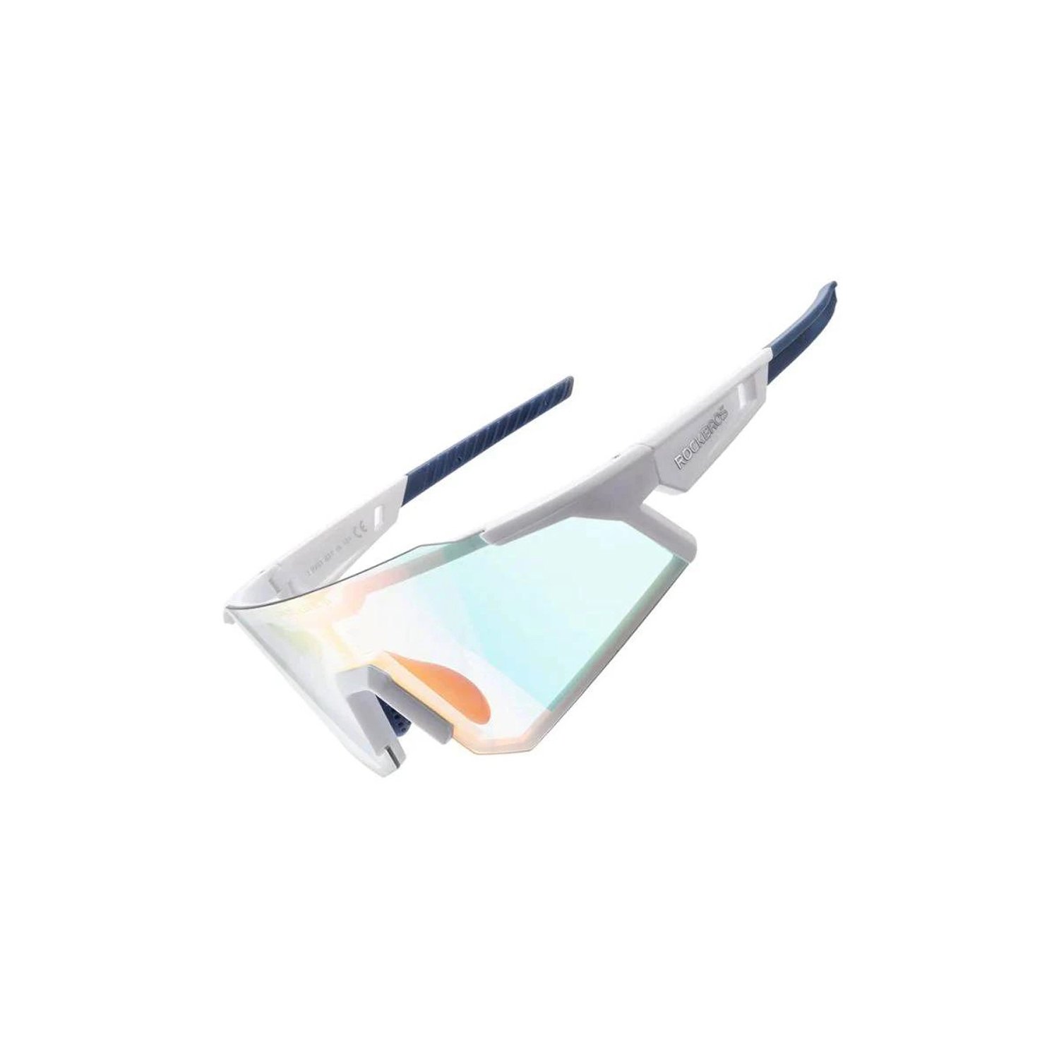 Polarisierende Fahrradbrille – weiß - Sport-Fahrradbrille mit