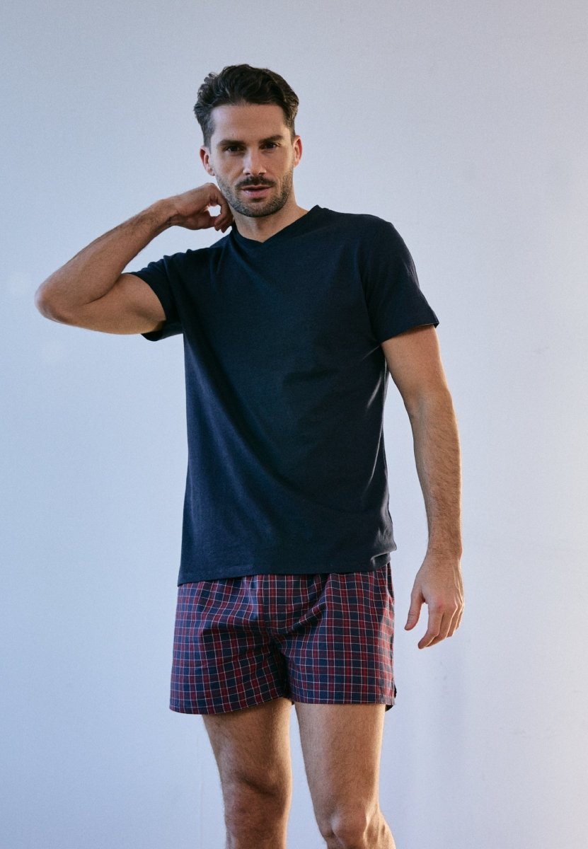 BOXERSHORTS I VÆVET ØKOLOGISK BOMULD