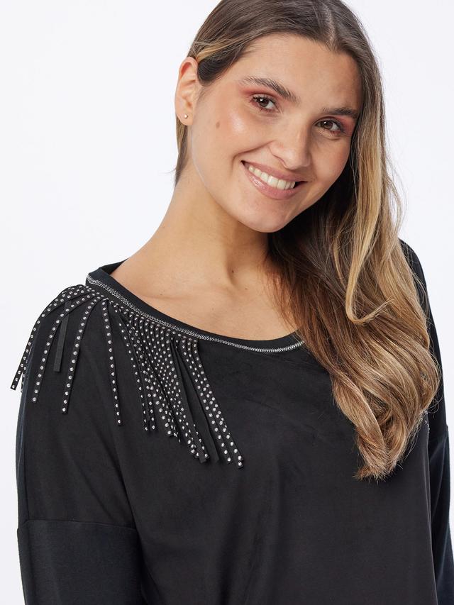 Shirt in Velourslederoptik