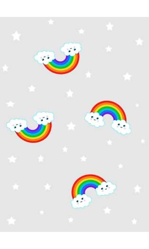 Mani Textile TPS_RAINBOW_GRI00 - Tapis Enfant RAINBOW