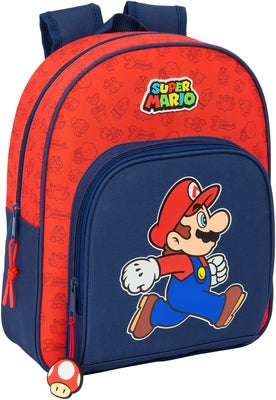 Super Mario Small Ryggsekk 9,5L Trick, Mørkeblå/Rød