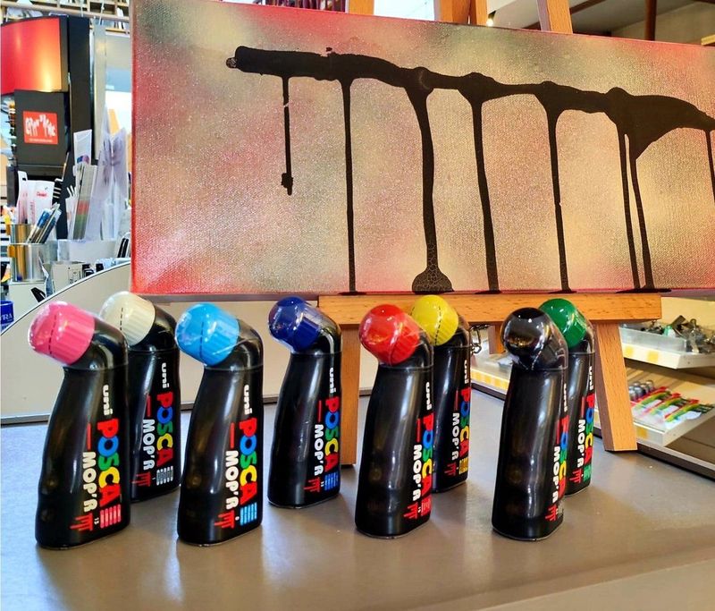 Posca Mop'R Verfmarker XXL 3-19mm Wit - Super Dikke Verfstift - Acryl Marker - Posca Stiften