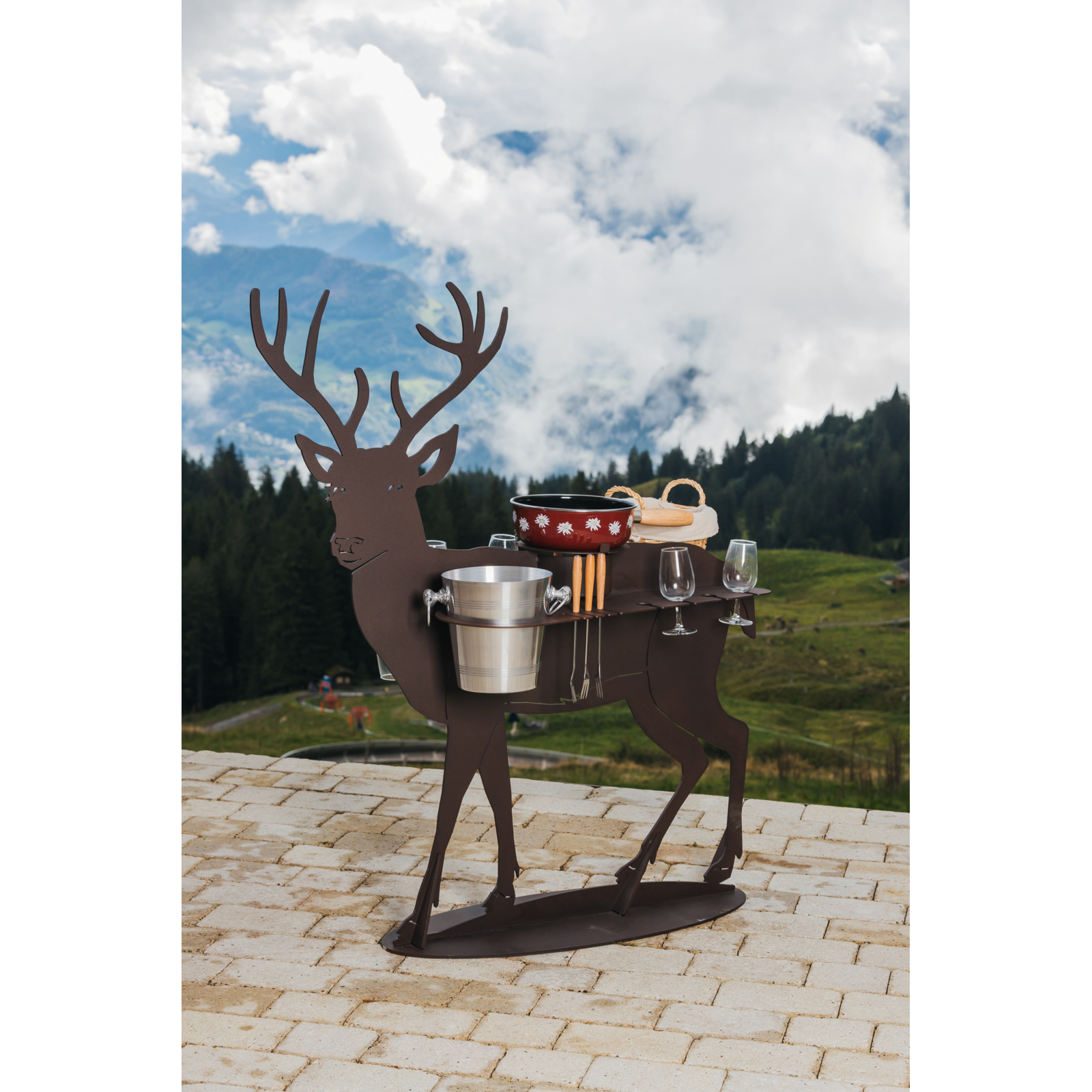 Nouvel Fonduebar Hirsch 17-teilig