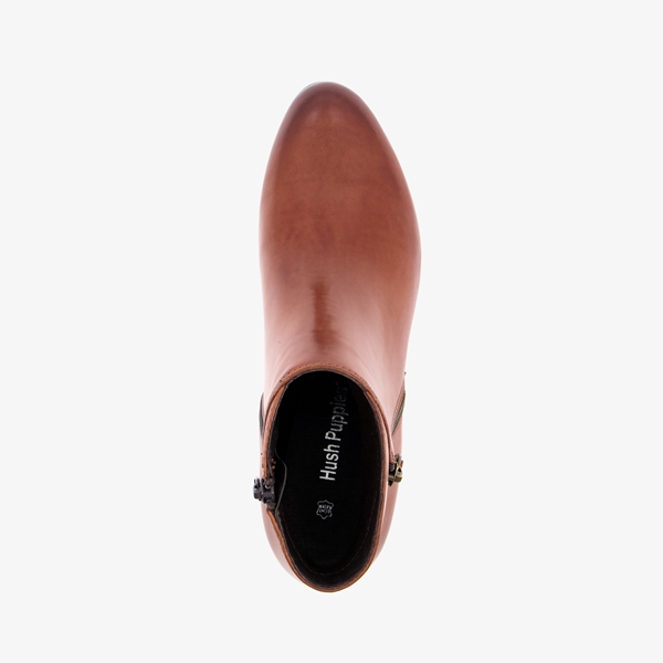 Hush Puppies leren dames enkellaarsjes met hak