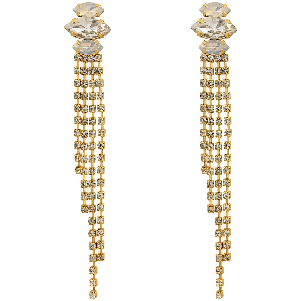 Boucles d'oreilles Sparkling - Alliage doré & cristaux Swarovski