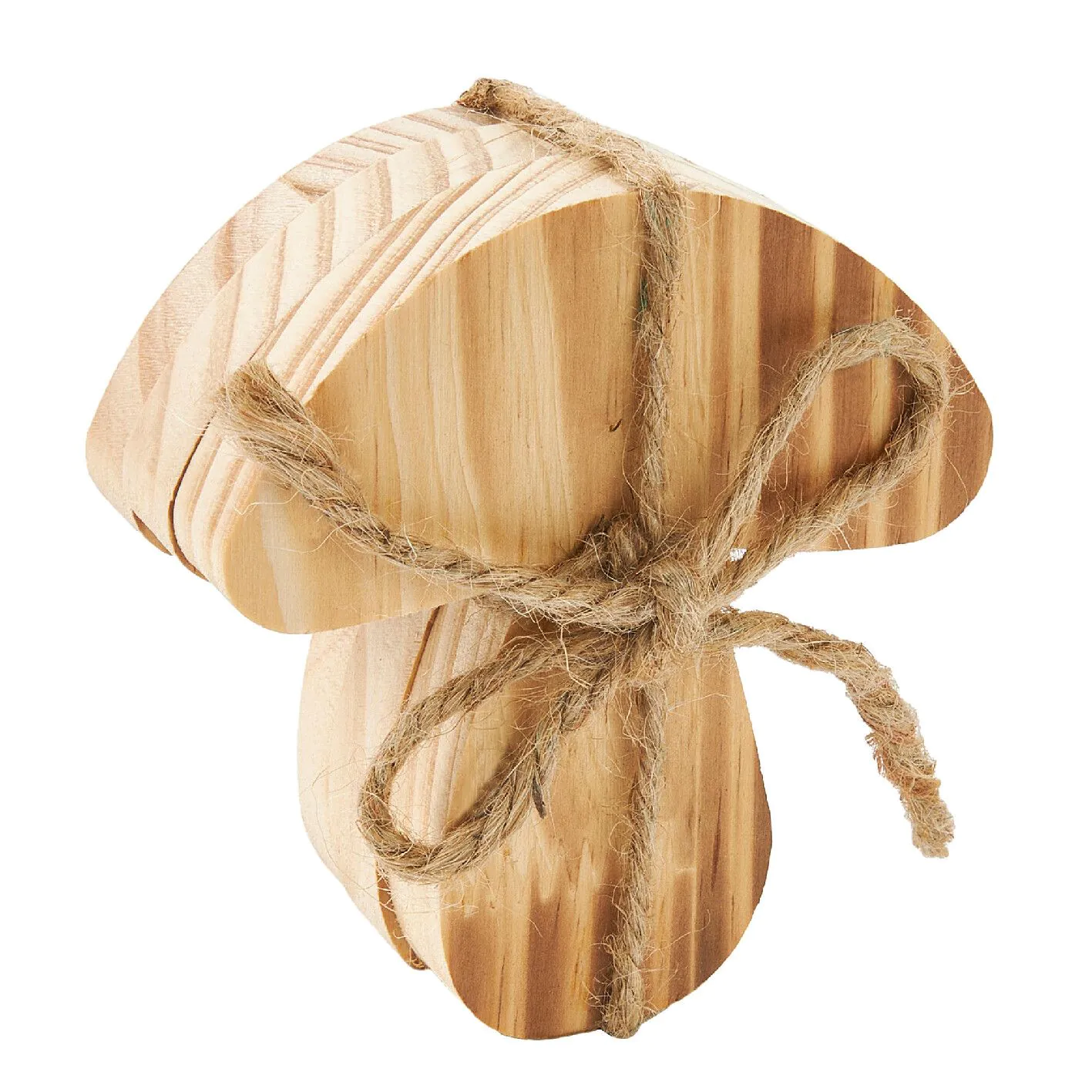 3er Set Holz-Deko Pilz/gebrannt
