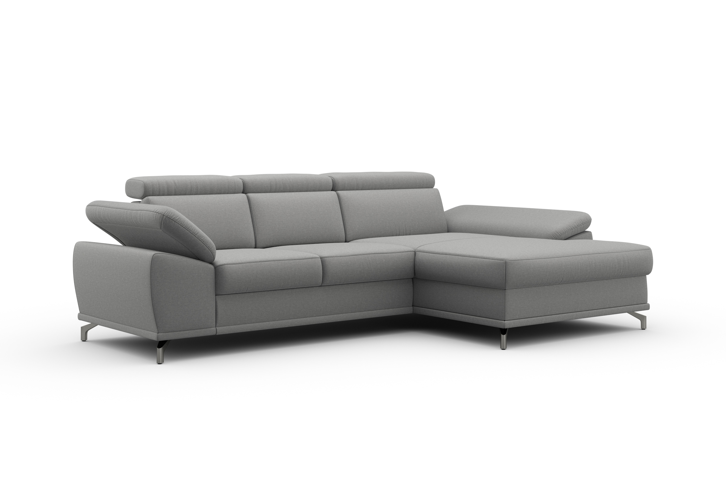 sit&more Ecksofa »Cabrio L-Form, B: 295 cm, mit Sitztiefen-, Arm- & Kopfteilverstellung« 2 Nierenkissen, Federkern, optional Bettfunktion und Stauraum