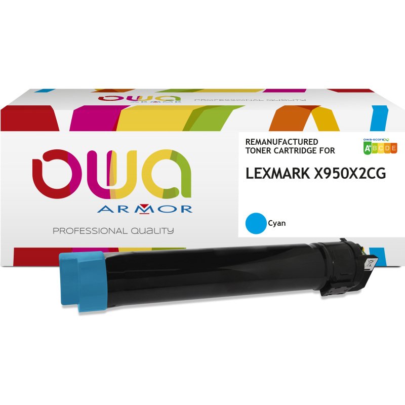 Toner remanufacturé OWA - standard - pour LEXMARK X950X2CG