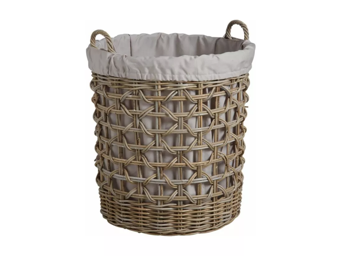 Panier à linge en poelet gris (Lot de 2)