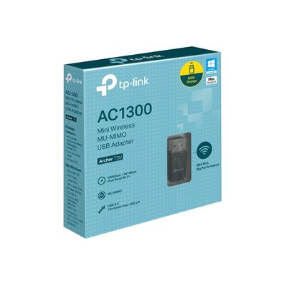TP-Link Archer T3U - Mini adaptateur WiFi AC1300 MU - MIMO USB - clé wifi