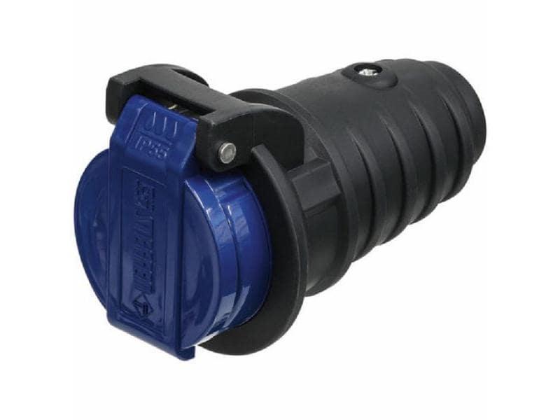 Elektroscout Adapter Typ 2 - T23 mit Entriegelung, 230 V, 1 Adapter Typ 2 Ladekabel auf Typ 23 Steckdose