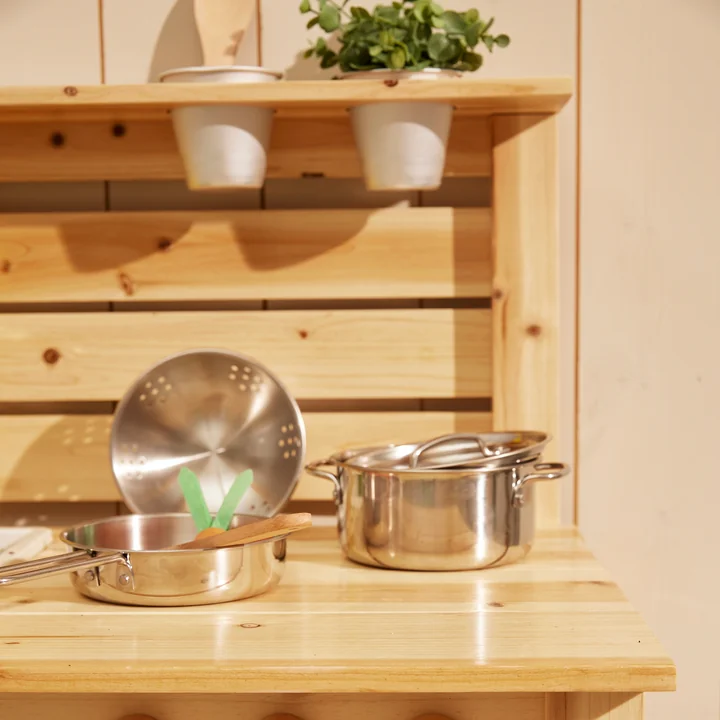 Kids Concept - Kid's Hub Topf- und Pfannenset, grau