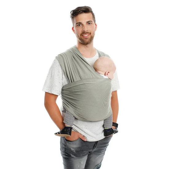Écharpe de portage extensible Tricot-Slen bambou bio   Water Mint        de               Babylonia