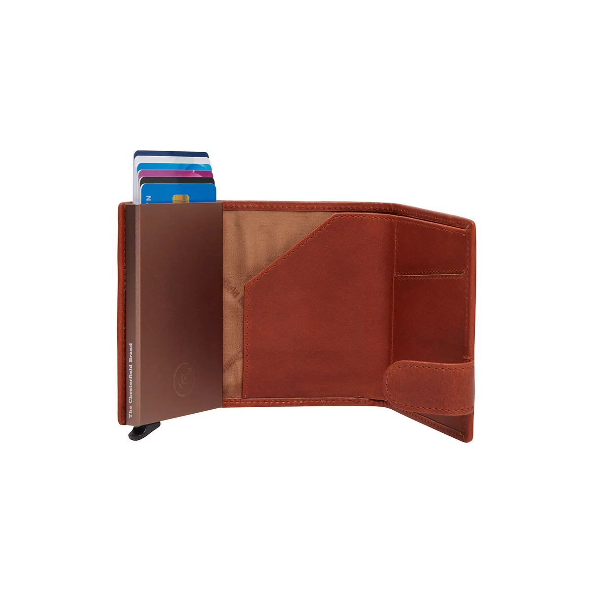 The Chesterfield Brand Delsbo Pashouder Nylon Wax Pull Up Steel Green