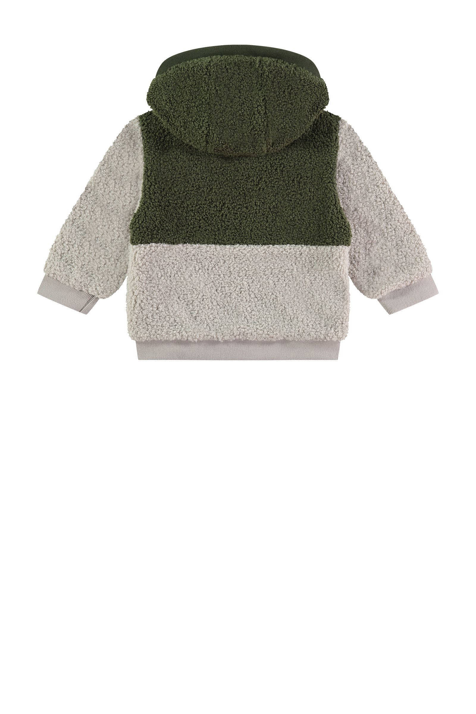 Babyface teddy tussenjas beige/groen