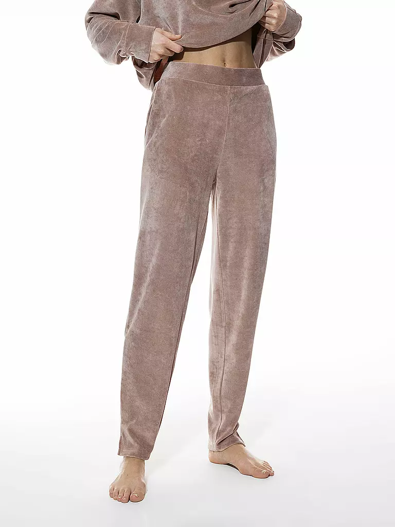 MEY Loungewear Hose VELVET DREAM hellbraun