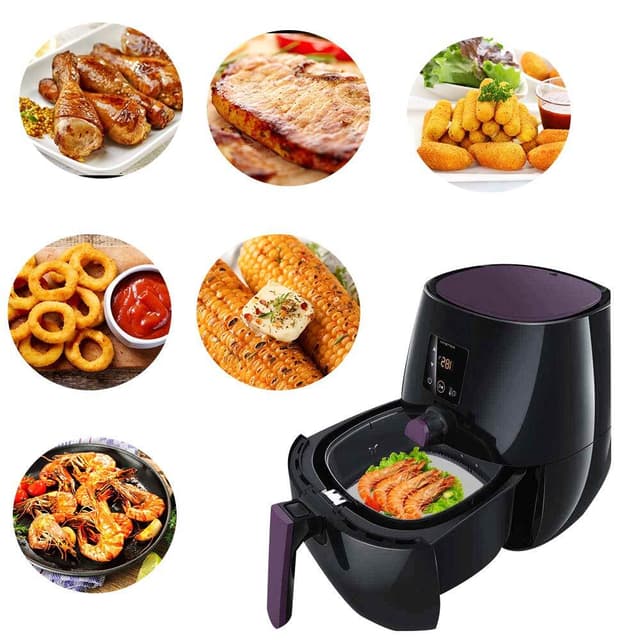 Engangsbagepapir til Airfryer non-stick 18 cm 100-pak Hvid