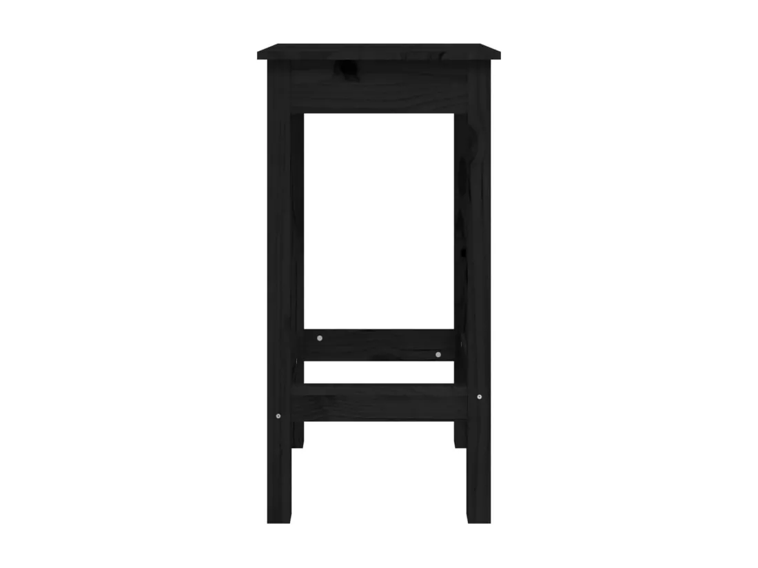 Ensemble de bar 5 pcs Noir Bois de pin massif