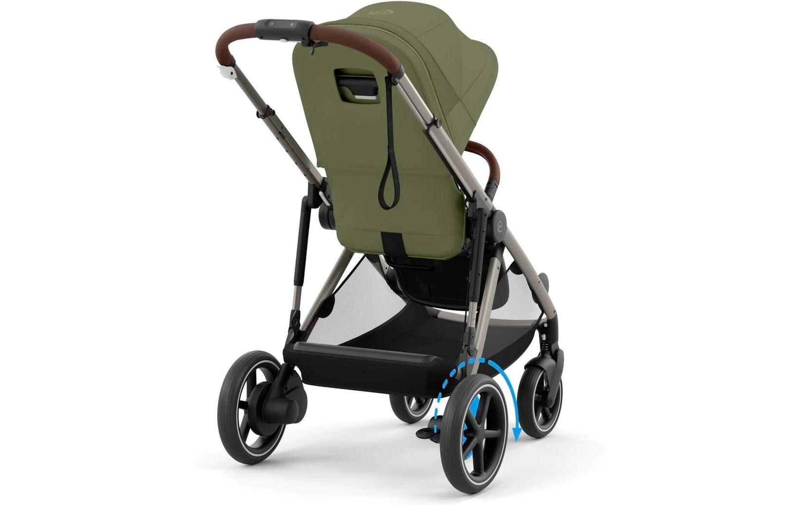Kinderwagen eGazelle S Grün<br>Elektrischer Kinderwagen mit 20 Kombinationen