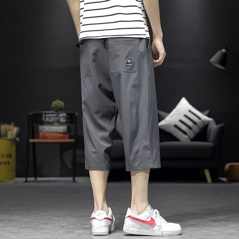 Cowpow - Capri-broek met middelhoge taille en letters