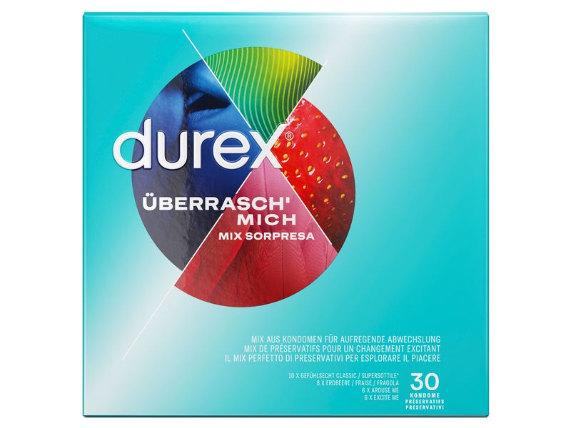 Durex Kondome Überrasch Mich 10 Stück Hochwertige Präservative zur sicheren Verhütung