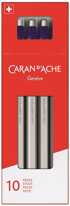 Caran d'Ache Kugelschreiber 825, blau, 10 Stück
