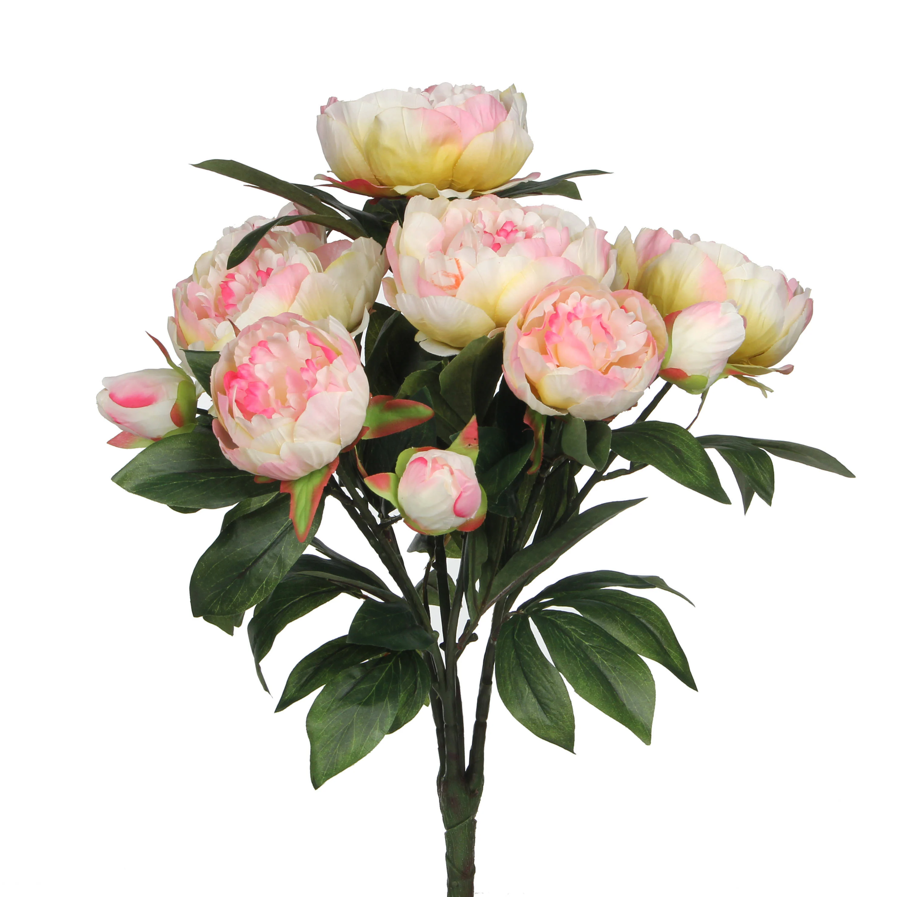 Mica Decorations kunstbloem Pioenroos boeket