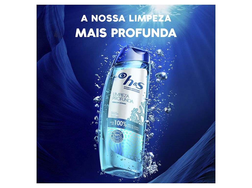 CHAMPÔ H&S ANTI-CASPA TRANSPARENTE DETOX 300ML