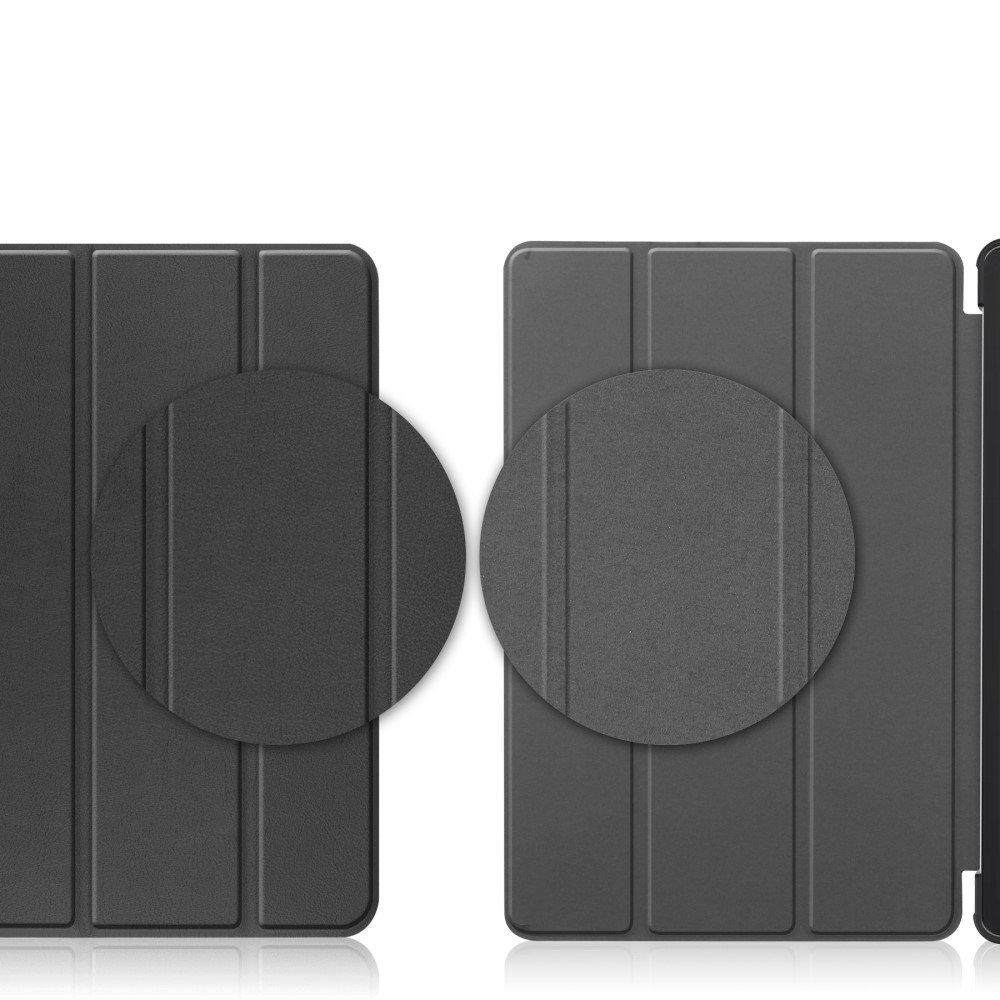 Nokia T21 Leder Tasche Smart Cover Hülle - Schwarz