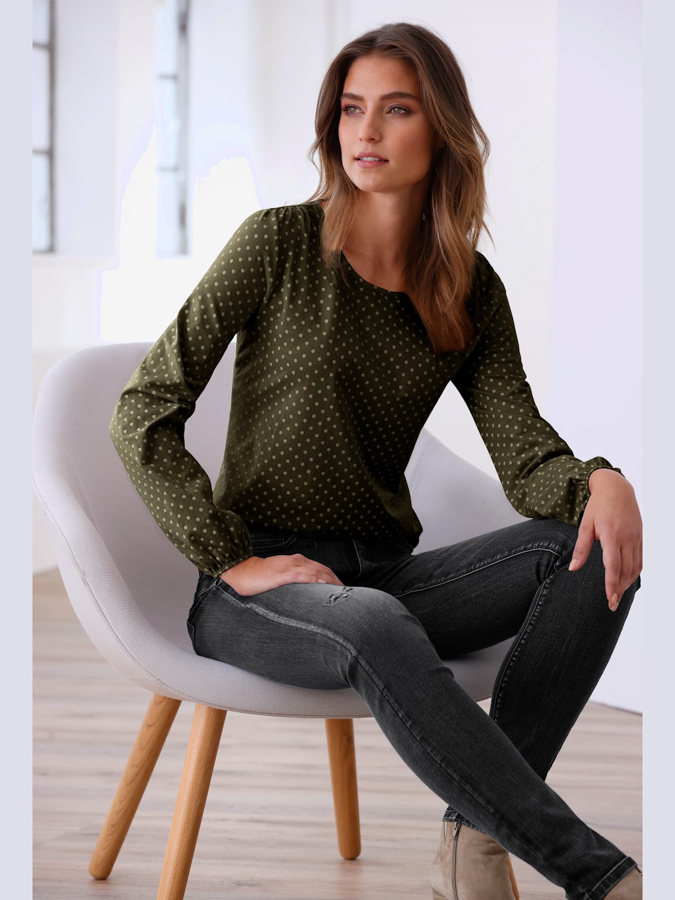 T-shirt superbe motif à pois