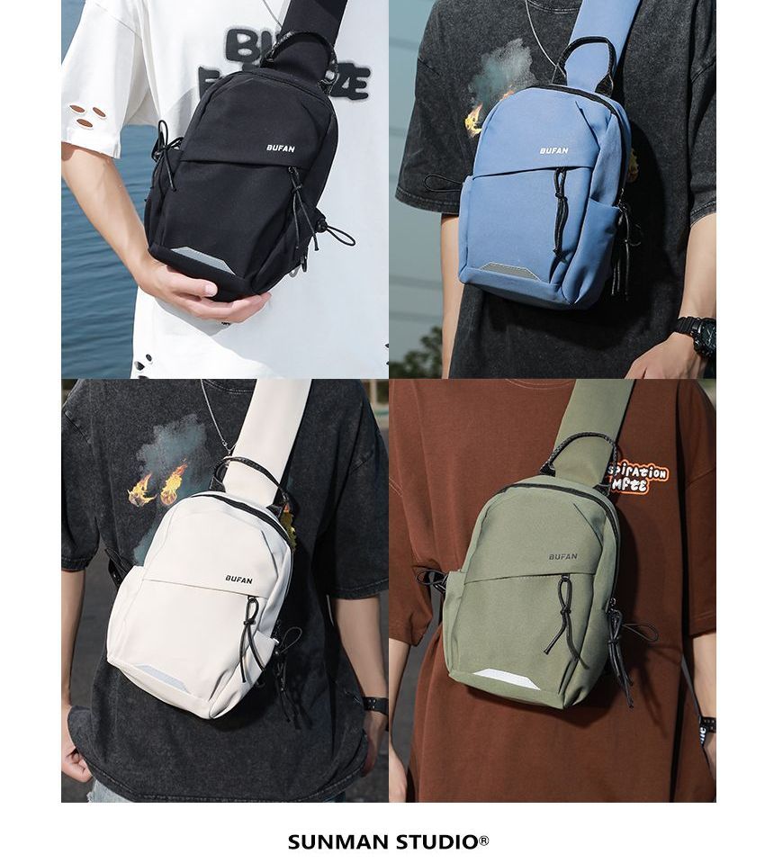 SUNMAN - Nylon Sling Bag met Paneel
