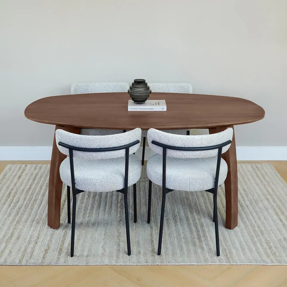 Lewis & Loft Eettafel Luna – Deens ovaal – 160 x 100 cm – Bruin