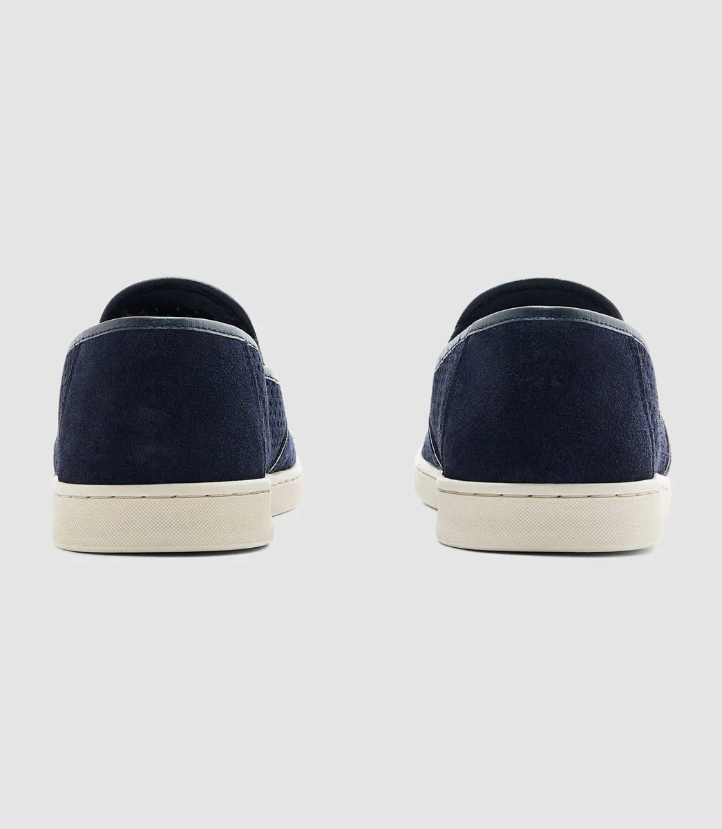 Mocassin fantaisie marine 