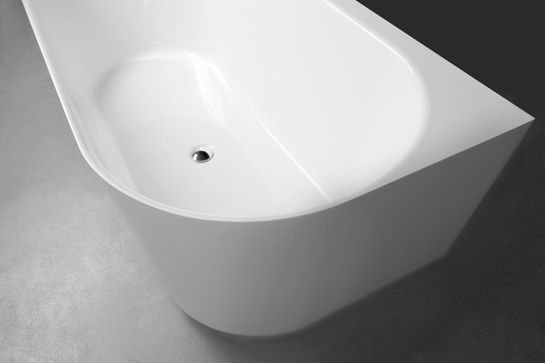 Polysan Sussi half vrijstaand bad links 170x70cm wit