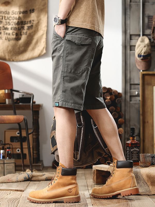 Denimic - Effen short met middelhoge taille