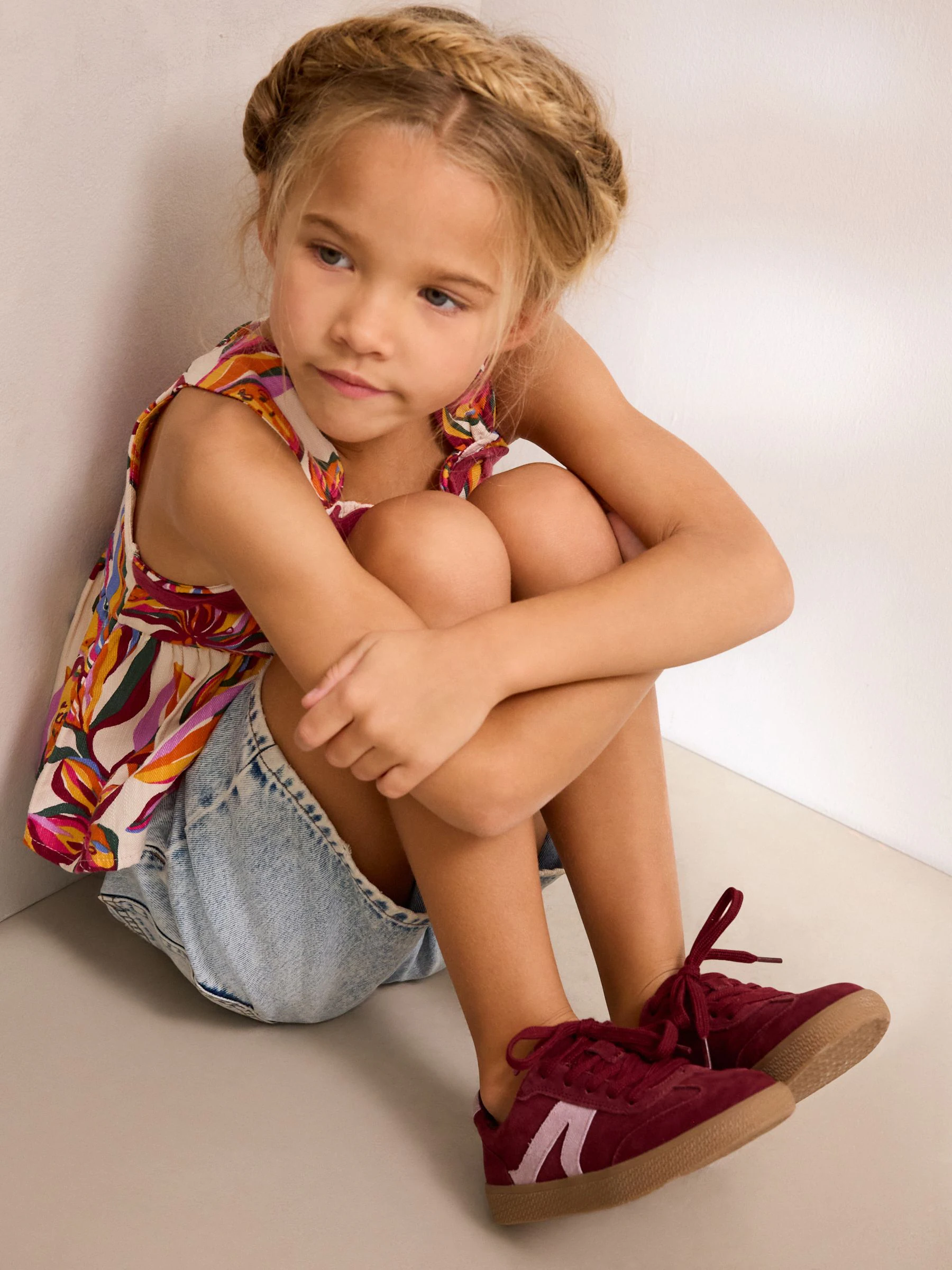 Bordeauxrood - Lifestyle sneakers met veters