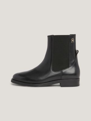 Botas de cano curto essenciais em couro de alta qualidade
